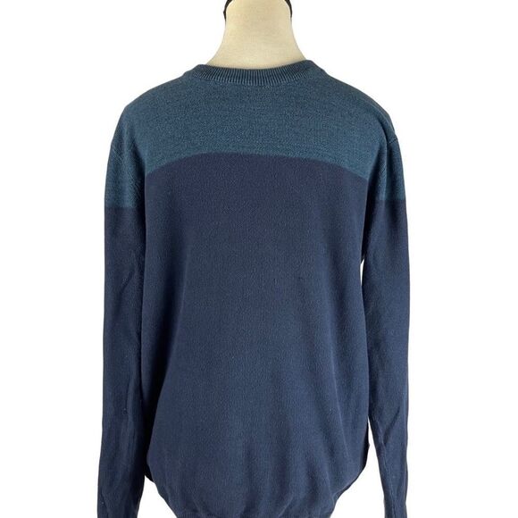 Minimum block Pelle knit sweater unisex sz L light & dark blue 100% cotton - Picture 4 of 8